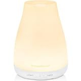 InnoGear Essential Oil Diffuser, Ultrasonic Diffusers for Home Aromatherapy Humidifier for Bedroom Room 7 Colors LED 2 Mist Mode Auto Off, Basic White