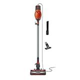 Shark Rocket Ultra-Light | Corded Stick Vacuum Cleaner for Carpet, Rugs & Hard Floors | Lightweight Hand Vacuum for Pet Hair & Upholstery | Swivel Steering | 2 Attachments | Gray/Orange | HV301