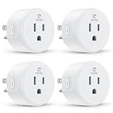 EIGHTREE Smart Plug, WiFi Outlet Works with Alexa & Google Home, Smart Home Socket with Remote Control & Timer Function, 2.4GHz WiFi Only, 4 Packs