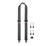 Peak Design Slide Lite Camera Strap, Black, Configurable as a Sling, Neck or Shoulder Strap, Quick Release and Connection, Smooth and Grippy Side, Camera Straps for Photographers, 200 lb Capacity