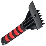 RevHeads Ice Scraper for Car Windshield & Windows - Tough Reinforced Plastic Handle - Chisel Side for Frost, Claw Side for ICY Chunks