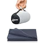 Litume Travel Blanket Lightweight and Breathable, 67 x 48 in Soft Airplane Flight Blanket for Travelers, Foldable Camping Sheet with Stuff Sack for Train, Camp, backpacking, office, home (Velvet E650)