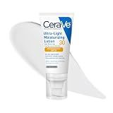 CeraVe Ultra-Light Moisturizing Lotion SPF 30, Sunscreen for Face, 1.7oz | Skin Care with Hyaluronic Acid, SPF & Ceramides, Travel Size Sunscreen & Face Moisturizer for Men & Women, Oil-Free Lotion