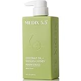 Medix 5.5 Men & Women Coconut Body Lotion + Manuka Honey Cream | Natural Coconut Oil Lotion | Moisturizer Cream Body Butter Skin Care Balm | Stretch Marks, Cellulite, & Dry Skin |15 Fl Oz