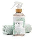 Studio TOV Organic Yoga Mat Cleaner Spray | 8oz Spring Mint with Microfiber Cloth | Made in the USA | Safely and Effectively Cleans All Mats and Pilates + Yoga Accessories