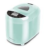Elite Gourmet Programmable Bread Maker, 2 lb Loaf, 3 Sizes, 19 Presets incl. Gluten-Free, Dough & Jam, Delay Timer, Mint