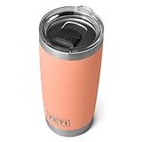 YETI Rambler 20 oz Tumbler, Stainless Steel, Vacuum Insulated with MagSlider Lid, Lowcountry Peach