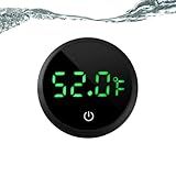 Aquarium Thermometer Digital Fish Tank Thermometer Led Display Fish Tank Temperature Gauge Accurate Thermometer to ±1℉ for Betta Axolotl Turtle Tank (with Spare Battery)