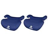 Diono Solana Lite Backless Booster Car Seat Pack of 2, Lightweight & Portable for Travel, Machine Washable Covers, 40-100 lbs, Blue Surge