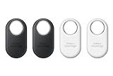 Samsung SmartTag2 (2023) Bluetooth + UWB, IP67 Water and Dust Resistant, Findable via App, 1.5 Year Battery Life (4-Pack) - Black/White (Global Edition, No US Warranty)