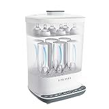 Baby Bottle Sterilizer | Esterilizador de Biberones, 6-in-1 HAUTURE Bottle Sterilizer and Dryer, Electric Steam Bottle Sanitizer for Baby Stuffs, Baby Bottles & Breast Pump Accessories