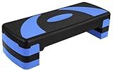 BalanceFrom Aerobic Step Platform Trainer with Adjustable 3-Level Risers, 400 Pound Weight Capacity – Non-Slip Exercise Stepper for Cardio, Strength, and Fitness Workouts at Home or Gym