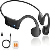 SUNGDOGIN 2025 New Bluetooth Bone Conduction Headphones, Open-Ear Design, Sweatproof & Waterproof, HD Stereo Sound, 10Hrs Playtime, Lightweight for Running，Office，Daily Life (Gray-Black)