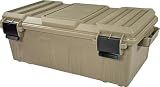 MTM ACDC30 Divided Ammo Crate Utility Box, Outdoor Gear & Tool Storage, Water- Resistant, Stackable, Snap Latch, 21"x11.2"x7.5", USA Made, Dark Earth