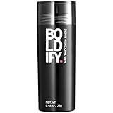 BOLDIFY Hair Fibers (28g) - Fill In Thinning and Fine Hair for an Instantly Fuller, Thicker Look - 14 Shades for Women & Men - Black