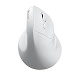 SOLAKAKA SM520 Ergonomic Mouse with 24000 DPI, Vertical Mouse with Programmable Side Button, Wireless Mouse with Tri-Mode Connection - BT5.0/USB-C/2.4GHz, for Desktop, PC, Laptop (White)