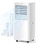 Feelfunn 10,000 BTU Portable Air Conditioner - Cools Up to 450 Sq. Ft., 5-in-1 Portable AC Unit for Rooms with Remote Control, Sleep Mode, 24H Timer, Air Conditioner for Bedroom, Dorm, Apartment