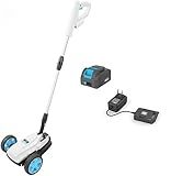 RB 9" Small Lawn Mower for Small Spaces, 40V 2Ah Battery & Charger, Ultra-Light Mini Cordless Lawn Mower with Brushless Motor, 3 Cutting Heights, One-Hand Steering, Upright Storage for Tiny Yards