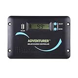 Renogy 30A 12V/24V PWM Solar Charge Controller with LCD Display Flush Mount Design Negative Ground, Compatible with Sealed, Gel, Flooded and Lithium Batteries, Adventurer 30A,black