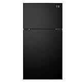 Kenmore 33 in. 20.5 cu. ft. Capacity Refrigerator/Freezer with Full-Width Adjustable Glass Shelving, Humidity Control Crispers, ENERGY STAR Certified, Black