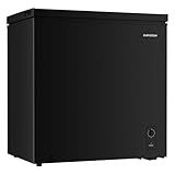 BANGSON 7.1 Cu.Ft Chest Freezer, Deep Freezer with Adjustable Thermostat, Top Open Door Freezer with Removable Basket, Quiet Operation, Ideal for Kitchen/Apartment/Office,Black