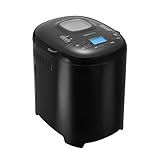 Amazon Basics Programmable Bread Maker, 2 Pound Non-Stick Automatic Bread Making Machine, With 14 Settings for Breads, Doughs, Gluten-Free Options and More, LCD Display, Black
