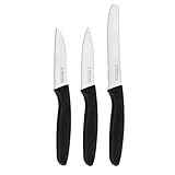targzier Paring knife Sets,6PCS Fruit and Vegetable Knives,Ultra Sharp Cutting Knife,Stainless Steel Small Kitchen Knives Sets,Ergonomic Handle,Dishwasher safe,Black