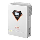 VEVOR Hybrid Solar Inverter, 6000W, All in One Pure Sine Wave Power Inverter Charger, 48V DC to 220/230V AC, with Built-in 120A MPPT Solar Controller, for Off-Grid System Lead Acid Lithium Battery