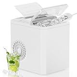 OLIXIS Nugget Ice Maker Machine, 26lbs in 24Hrs, 9 Ice Cubes in 6 Mins,Auto-Cleaning Portable Ice Maker with Basket and Scoop, Countertop Ice Maker for Home/Kitchen/Camping/RV, White
