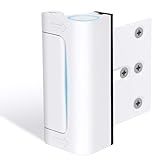 Door Reinforcement Lock Withstands 800lbs of Force - White Extra Proof Door Lock for Kids Safety Drilling Required, Prevents Unauthorized Entry, Add a Door Security Lock for Home Safety & Privacy