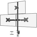 WALI Triple Monitor Mount for 13-27 inch Computer Screens, 3 Monitor Desk Mount, Holds up to 22 lbs, Adjustable Triple Monitors Stand with Swivel Tilt Rotation, 75x75/100x100mm (M003), Black