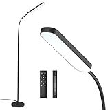 Wio-Mio Floor lamp, 15w/1000lm Bright LED Floor Lamp with Stepless Adjustable 3000K-6000K Colors and Dimmer, Remote and Touch Control, Adjustable Floor Lamp for Living Room