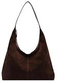 Slouchy Suede Tote Bag Shoulder Bags For Women Underarm Bag Women’s Work Purses Crescent Bag Suede Handbag Travel Winter Fall