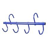 Tough 1 4-Prong Portable Tack Rack, Royal Blue, 17" Long