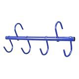 Tough 1 4-Prong Portable Tack Rack, Royal Blue, 17" Long