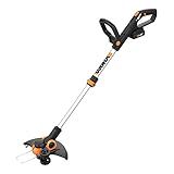 WORX Cordless String Trimmer & Lawn Edger, 12'' Electric Weed Wacker with 5.5 LBS, 20V Weed Eater with 90° Pivoting Head, 2 Batteries & Charger Included, WG163