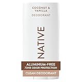 Native Deodorant Contains Naturally Derived Ingredients, 72 Hour Odor Control, Deodorant for Women and Men, Aluminum Free, Coconut & Vanilla 2.65oz