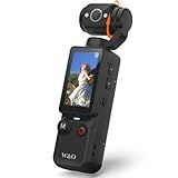 W & O Vlogging Camera with 180° Rotating Lens, Pocket Body Camera with Audio & Video Recording,7-Hour Battery, Handheld POV Cameras with 32GB Card, Easy One-Button Recording for Travel,Daily Life