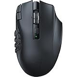 Razer Naga V2 HyperSpeed Wireless MMO Gaming Mouse: 19 Programmable Buttons - HyperScroll Technology - Focus Pro 30K Optical Sensor - Mechanical Mouse Switches Gen-2 - Up to 400 Hr Battery Life