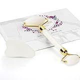 YLTNEUQER Gua Sha Facial Massage Tool & Jade Roller Set, Facial Massager for Face, Neck, Back, Arms, Legs, Eye,SPA Gifts for Women Gua Sha Facial Massager Reduce Puffiness and Improve Wrinkles