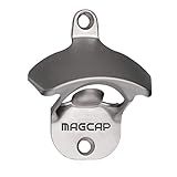MAGCAP Outdoor Bottle Opener Wall Mounted - Style Magnetic Beer Bottle Opener that Catches Caps - Easy to Install and Incredibly Convenient