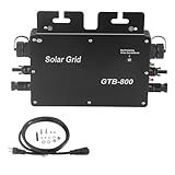 800W Solar Grid Tie Micro Inverter, Control Automatic Identification Power Inverters DC to AC Solar Inverter 120V 230V(Black US Plug)