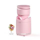 BRIOBITE Soft Serve Ice Cream Maker Machine – Rechargeable Compact for Homemade Gelato,Sorbet & Frozen Yogurt, Stylish Pink Design,Perfect for 1-2 Servings,Best Gift for Couples & Families