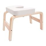 Inversion Chair Headstand Bench, Off‑White Solid Wood Fitness Stool