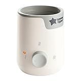 Tommee Tippee Easiwarm Bottle Warmer, Warms Breast Milk and Formula Bottles to Body Temperature in Minutes, Automatic Timer, One-Dial Operation, White
