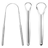 3 PCS Metal Tongue Scraper, Tongue Scrapers for Adults, Stainless Steel Tounge Scrappers, Tounge Scraper, Portable Tongue Scrappers YLYL