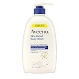 Aveeno Skin Relief Fragrance Free Body Wash, Triple Oat Formula, Gentle Daily Cleanser for Itchy Dry Sensitive Skin, Soap & Paraben Free, Soothes & Moisturizes, 33 fl oz