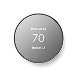 Google Nest Thermostat - Smart Thermostat for Home - Programmable Wifi Thermostat - Charcoal