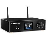 EYTSE P30 300W x 2 Multiroom Streaming Amplifier Stereo Music Streamer with ESS ES9023Q2M DAC & TI TPA3255DD Amps, 3" LCD Screen, WiFi, BT, Remote Control, PC in, HDMI ARC, Optical, RCA I/O Ports