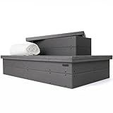 Heavy Duty Hot Tub Steps with Storage - Waterproof, Non-Slip & No Maintenance - Large 700LBS Load Capacity - Multi Angle Access - Ideal for Spa Steps, Hot Tub Stairs - Gray Spa Step for Outdoor